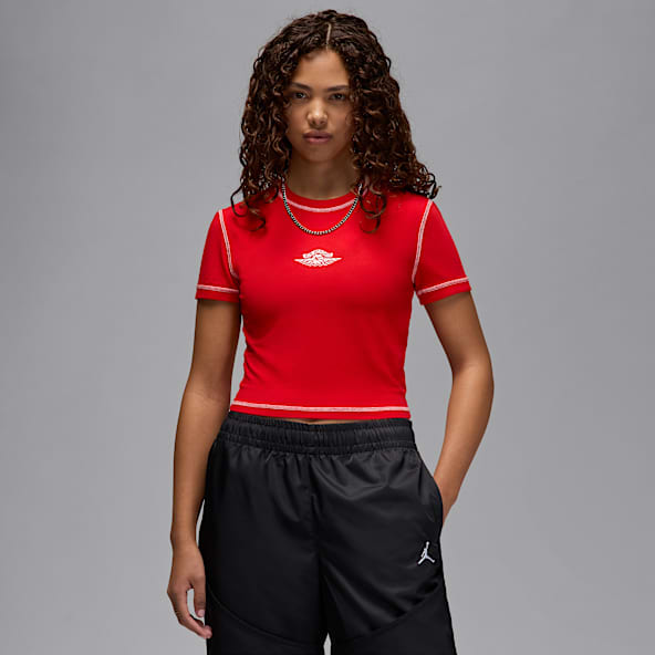 【Nike】Jordan Women's Cropped T-Shirt(送料無料） Purple Cropped T-Shirt by Nike Jordan on Sale